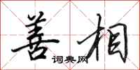 田英章善相行书怎么写