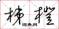 王冬龄梯橙草书怎么写