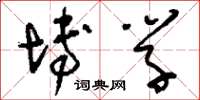 刘少英博学草书怎么写