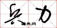 刘少英兵力草书怎么写