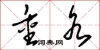 刘少英重水草书怎么写