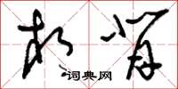 刘少英相背草书怎么写