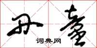刘少英丹童草书怎么写