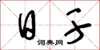 刘少英日干草书怎么写