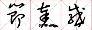 刘少英节奏感草书怎么写