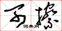 刘少英可擦草书怎么写