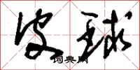刘少英皮球草书怎么写