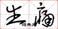 刘少英生痛草书怎么写