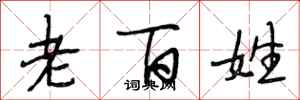 段相林老百姓行书怎么写