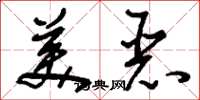 刘少英美恶草书怎么写