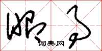 刘少英昭事草书怎么写