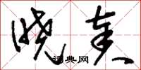 刘少英晓奏草书怎么写