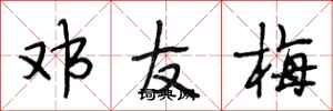 段相林邓友梅行书怎么写