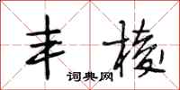 段相林丰棱行书怎么写
