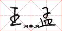 段相林王孟行书怎么写