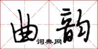 段相林曲韵行书怎么写