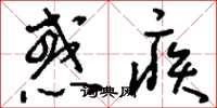 刘少英惑疾草书怎么写