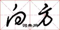 刘少英向方草书怎么写
