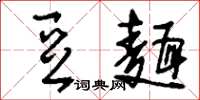 刘少英豆面草书怎么写
