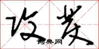 刘少英攻发草书怎么写