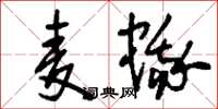 刘少英麦蛾草书怎么写