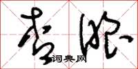 刘少英杏眼草书怎么写