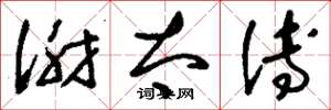 刘少英谢太傅草书怎么写