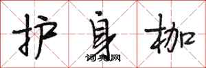 段相林护身枷行书怎么写