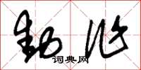 朱锡荣动作草书怎么写