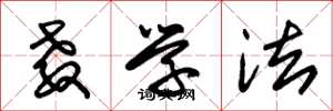 朱锡荣教学法草书怎么写
