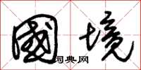 朱锡荣国境草书怎么写