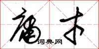 朱锡荣庸才草书怎么写