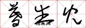 刘少英暮生儿草书怎么写