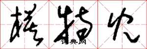 刘少英模特儿草书怎么写
