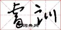 刘少英睿训草书怎么写
