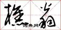 刘少英樵翁草书怎么写
