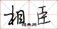 段相林相臣行书怎么写