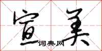 段相林宣美行书怎么写