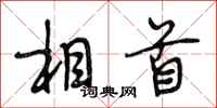 段相林相首行书怎么写