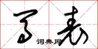 朱锡荣马表草书怎么写