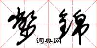 朱锡荣币锦草书怎么写