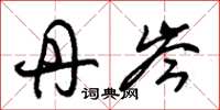 朱锡荣丹岑草书怎么写