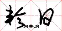 朱锡荣轮日草书怎么写