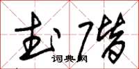 朱锡荣武阶草书怎么写