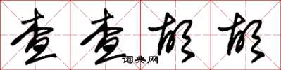 朱锡荣查查胡胡草书怎么写