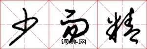 朱锡荣少而精草书怎么写