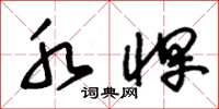朱锡荣水悍草书怎么写