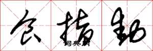 朱锡荣食指动草书怎么写