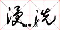 朱锡荣浸洗草书怎么写