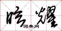 朱锡荣眩耀草书怎么写